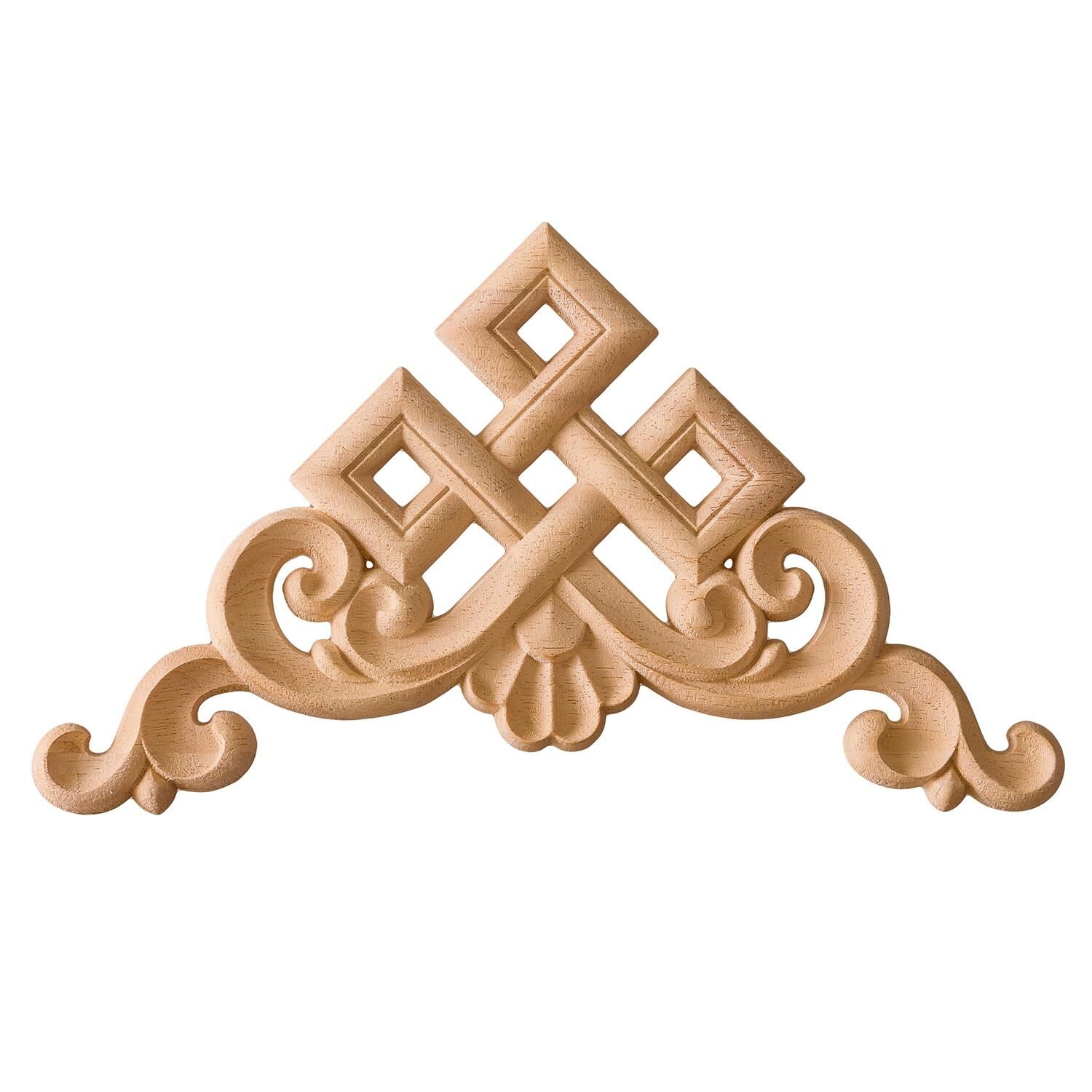 Köşe Aplik Dekoratif Aksesuar Boyanabilir İşlemeli Ahşap  20x20x1 cm  OKA12