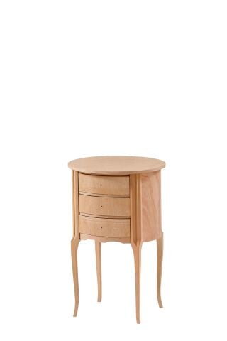 BÜYÜK 3 ÇEKMECELİ OVAL KOMOT  46X40X71