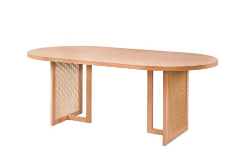 HASIRLI TESLA OVAL SABİT MASA 200X100X76