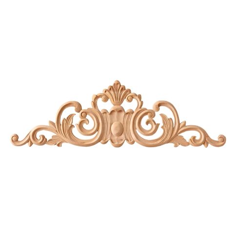 Taç Motif Aplik Oymalı Ahşap Boyanabilir Dekoratif Aksesuar 100x30x2,5 cm TAM02