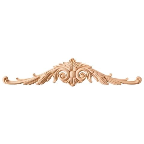 Taç Motif Aplik Oymalı Ahşap Boyanabilir Dekoratif Aksesuar 75x20x2  cm TAM06
