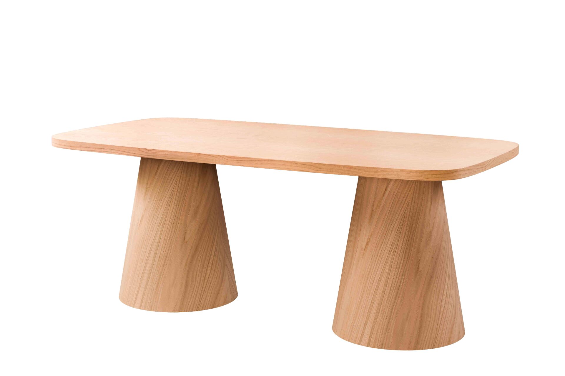 190 CM ÇİFT AYAKLI FIÇI MEŞE SABİT MASA  190X100X76