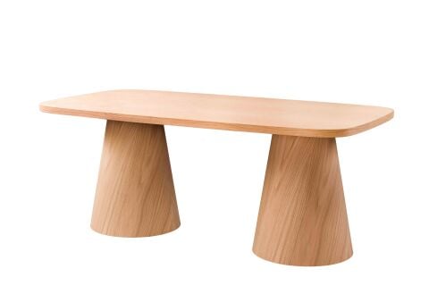 190 CM ÇİFT AYAKLI FIÇI MEŞE SABİT MASA  190X100X76