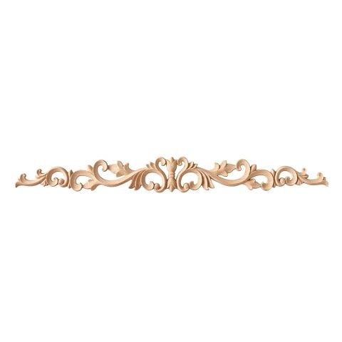 Taç Motif Aplik Oymalı Ahşap Boyanabilir Dekoratif Aksesuar 50x5x1,1  cm TAM17