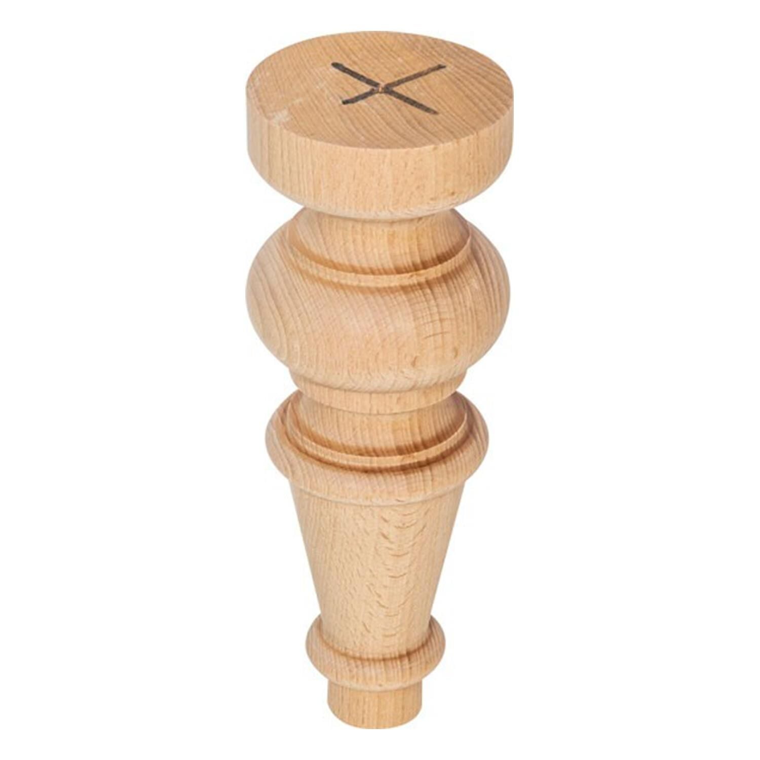 Torna Ahşap Ayak  Komidin Dresuar Koltuk Ayağı Desenli  7x7x20 cm