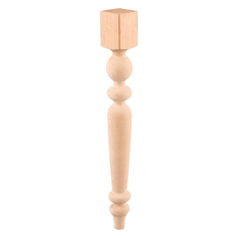 Torna Ahşap Ayak Çift Elmalı Ahşap Sehpa Masa Mobilya Boyanabilir Torna Ayak 7x7x45 cm